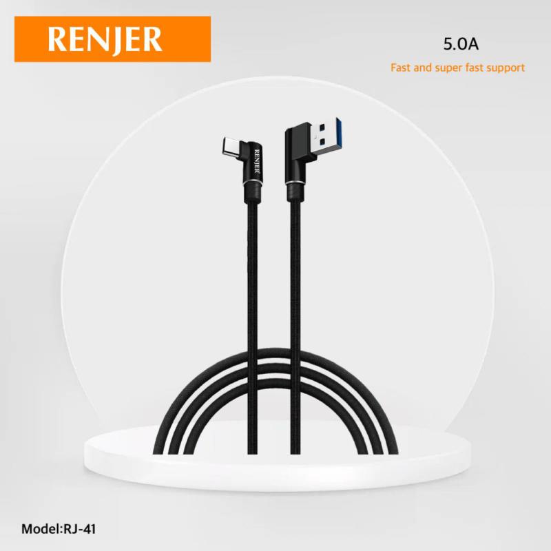 کابل آیفون کنفی سرخم USB به LIGHTNING - یو اس بی به لایتنینگ مدل RJ 41