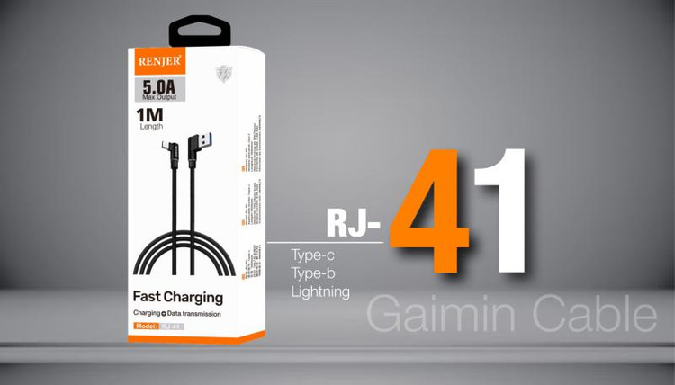 کابل آیفون کنفی سرخم USB به LIGHTNING - یو اس بی به لایتنینگ مدل RJ 41